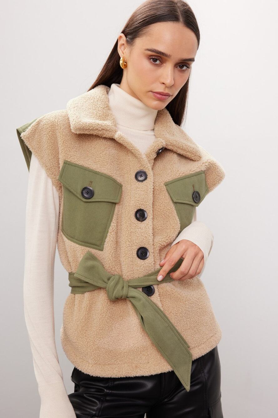 Marissa Webb Frankie Sherpa Vest - Size Small